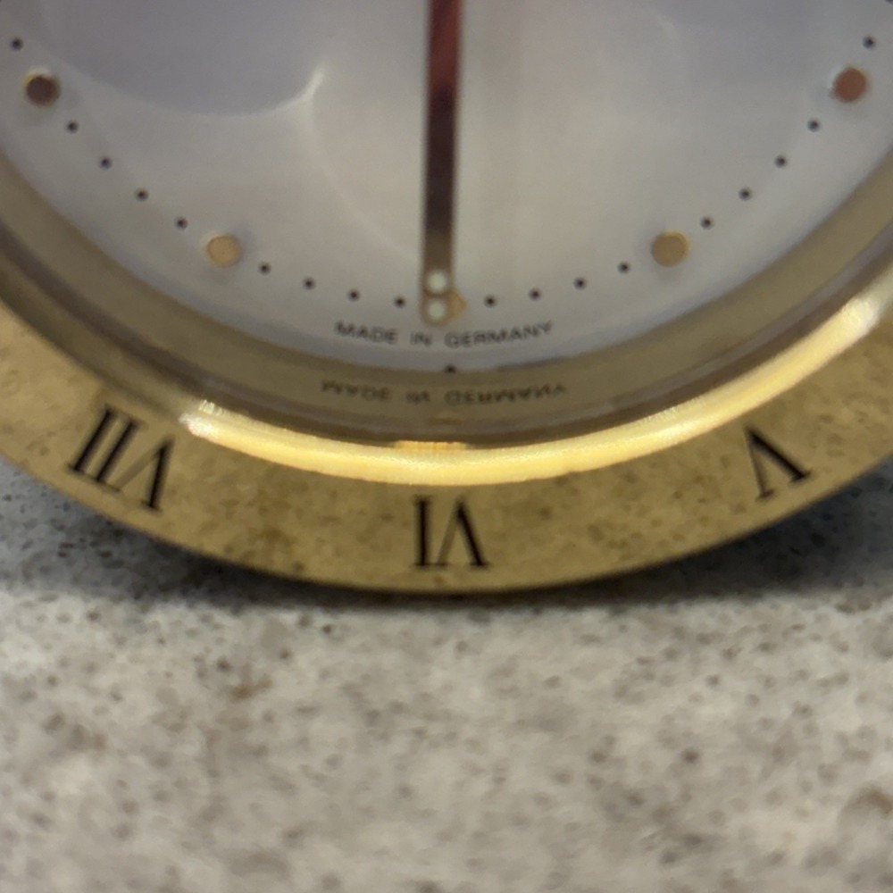 VTG Marshall Fields Desk Travel Alarm Clock Made In Germany RARE - Picture 8 of 13